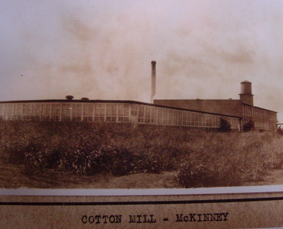 Historic photo of The McKinney Cotton Mill in the early 1900s